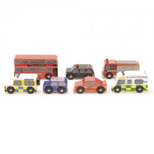 Hele 7 legetøjsbiler fra Londons gader produceret af Le Toy Van
