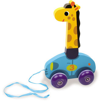 Det franske trækdyr fra Vilac i form af giraffen Leonie som leveres af legetøj online